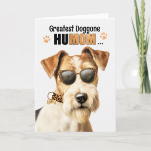 Wire Fox Terrier Best HuMOM Ever Mother's Day Holiday Card