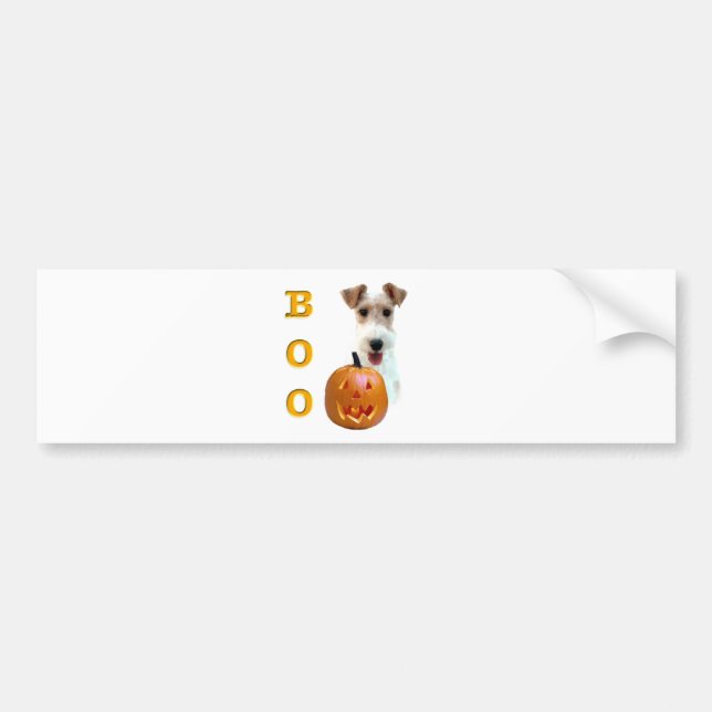 Wire Fox Terrier Boo Bumper Sticker (Front)