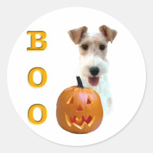 Wire Fox Terrier Boo Classic Round Sticker
