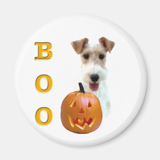 Wire Fox Terrier Boo Magnet (Front)