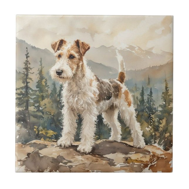 Wire Fox Terrier Ceramic Tile (Front)