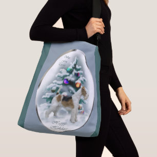 Wire Fox Terrier Christmas Crossbody Bag