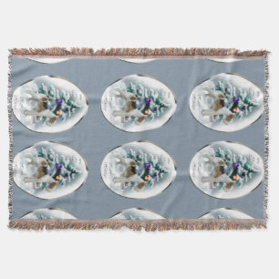 Wire Fox Terrier Christmas Throw Blanket