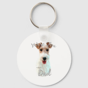Wire Fox Terrier Dad 2 Key Ring