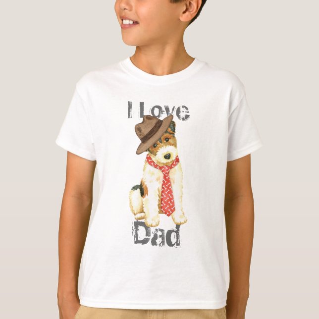 Wire Fox Terrier Dad T-Shirt (Front)