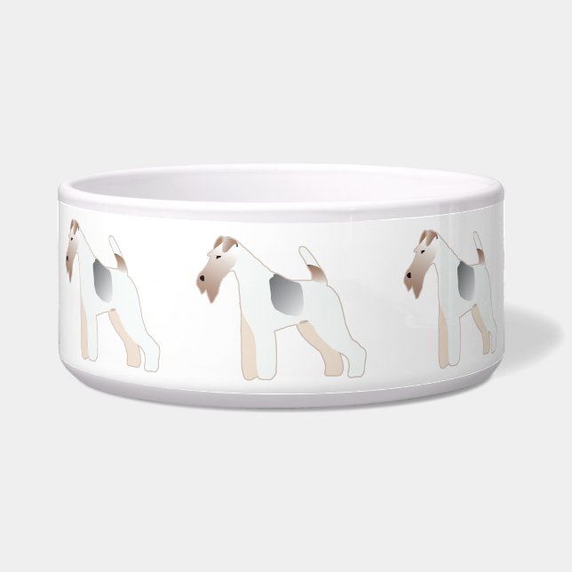 Wire Fox Terrier Dog Breed Illustration Silhouette (Front)