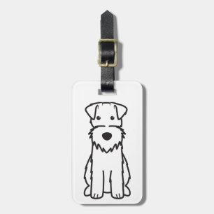 Wire Fox Terrier Dog Cartoon Luggage Tag