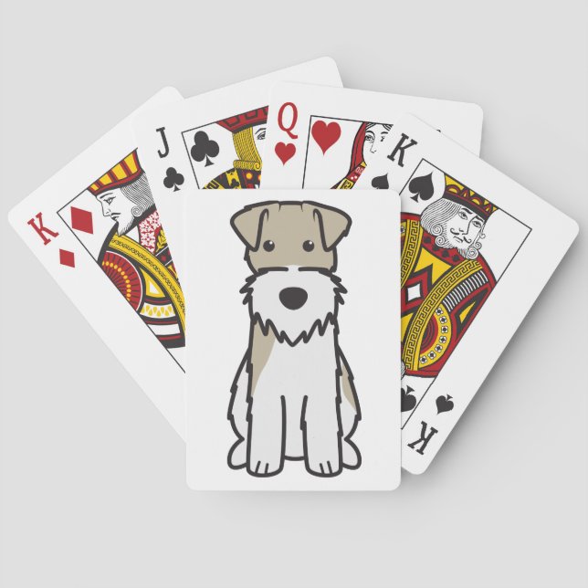 Wire Fox Terrier Dog Cartoon Playing Cards (Back)