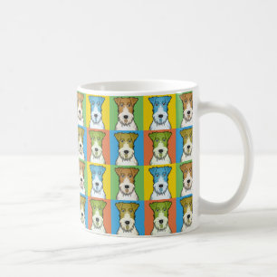 Wire Fox Terrier Dog Cartoon Pop-Art Coffee Mug