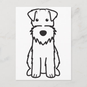 Wire Fox Terrier Dog Cartoon Postcard
