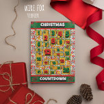 Wire Fox Terrier Dog Countdown Christmas Advent Holiday Card<br><div class="desc">Wire Fox Terrier Dog Countdown Christmas Advent Holiday Card features a watercolor of a Wire Fox Terrier with a Christmas hat and a red Christmas scarf. Funny design for Dog Lovers!</div>