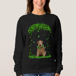 Wire Fox Terrier Dog Irish Green Shamrock C St Pat Sweatshirt