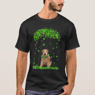 Wire Fox Terrier Dog Irish Green Shamrock C St Pat T-Shirt