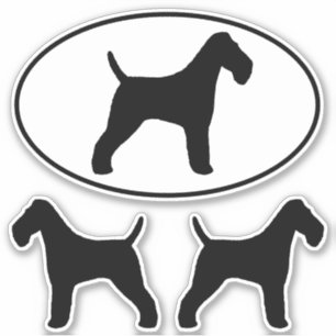 Wire Fox Terrier Dog Silhouettes WFT Sticker Set