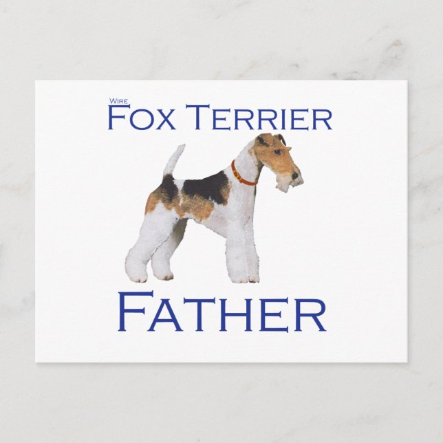 Wire Fox Terrier Father's Day Postcard (Front)
