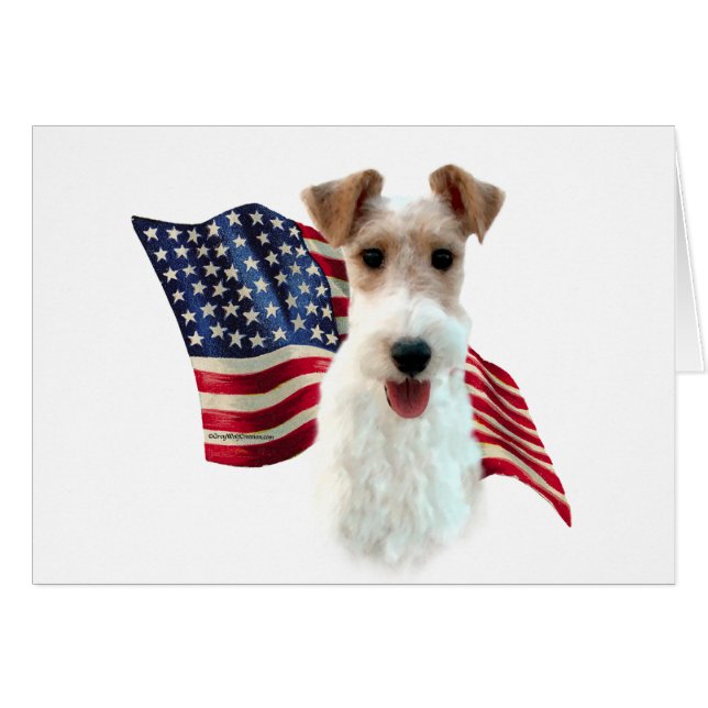 Wire Fox Terrier Flag (Front Horizontal)