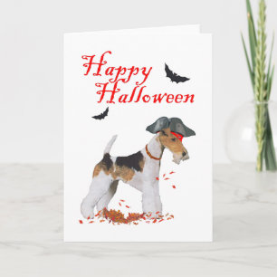 Wire Fox Terrier Halloween Card