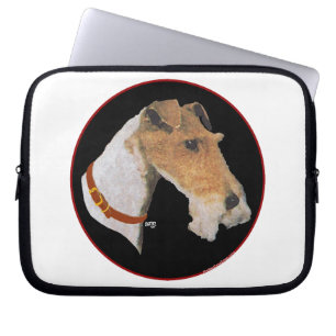 Wire Fox Terrier Head Study Laptop Sleeve