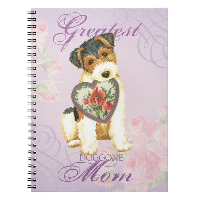 Wire Fox Terrier Heart Mum Notebook (Front)