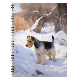 Wire Fox Terrier Let It Snow Christmas Notebook