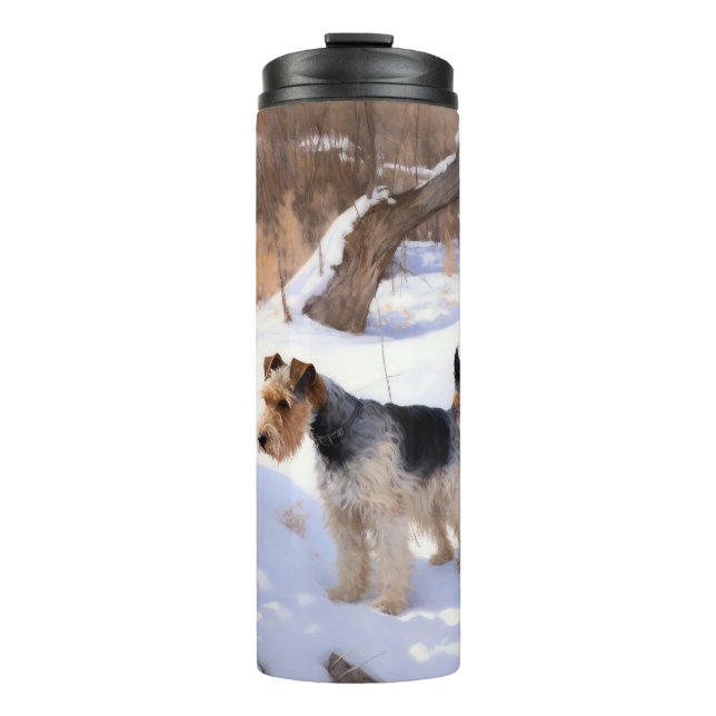 Wire Fox Terrier Let It Snow Christmas  Thermal Tumbler (Front)