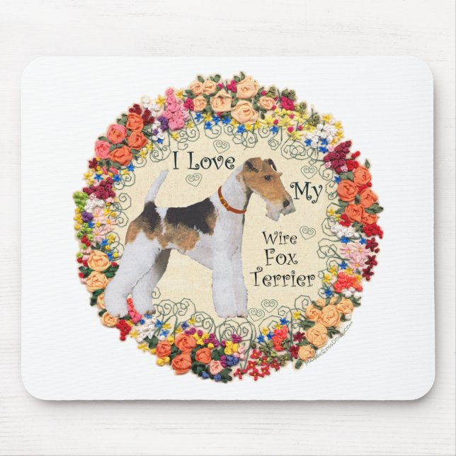 Wire Fox Terrier Love Mouse Pad (Front)