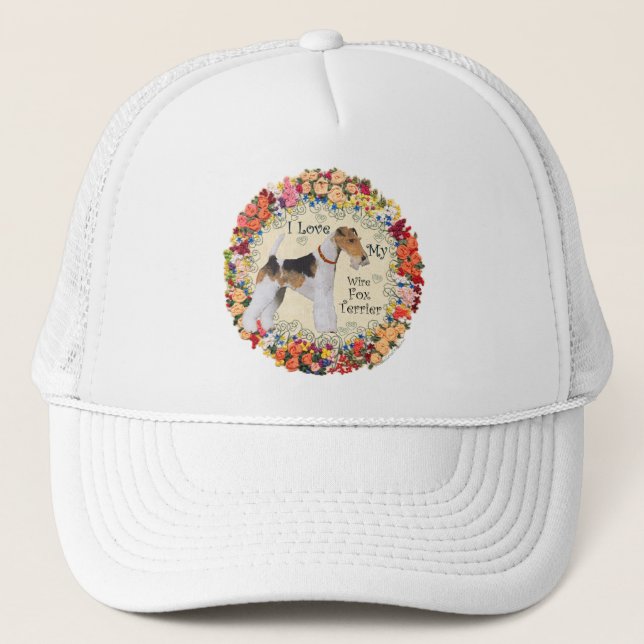 Wire Fox Terrier Love Trucker Hat (Front)