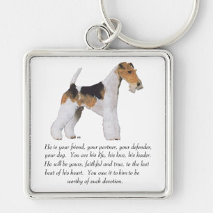 Wire Fox Terrier Memory / Dedication MALE Key Ring
