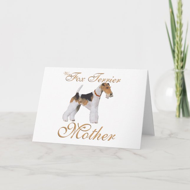 Wire Fox Terrier Mother's Day Card (Front)