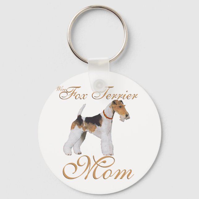 Wire Fox Terrier Mother's Day Key Ring (Front)