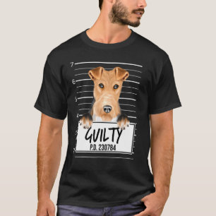 Wire Fox Terrier Mugshot Guilty Dog T-Shirt