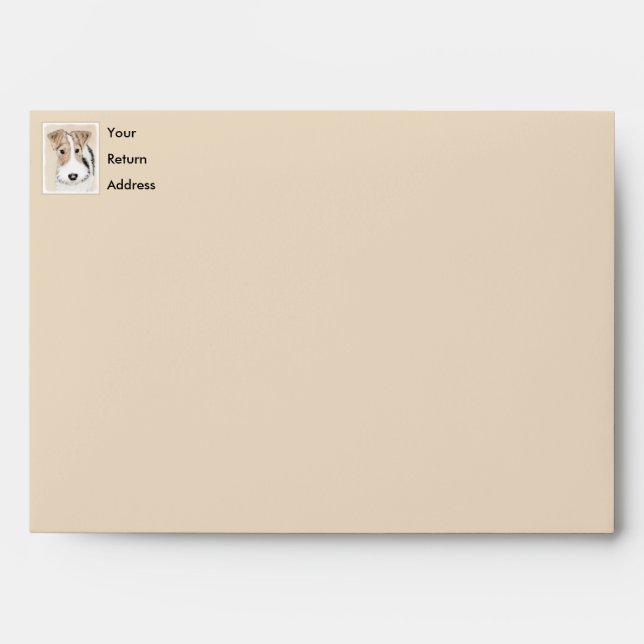 Wire Fox Terrier Painting - Cute Original Dog Art Envelope (Front)