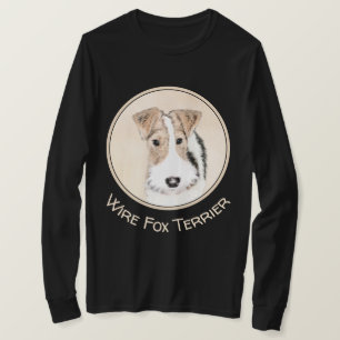 Wire Fox Terrier Painting - Cute Original Dog Art T-Shirt