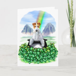 Wire Fox Terrier Pot O Gold Card
