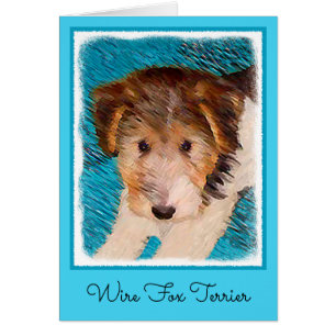 Wire Fox Terrier Puppy Painting - Original Dog Art