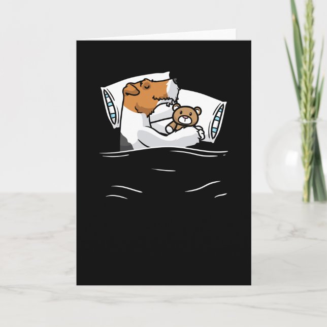 Wire Fox Terrier Pyjama Shirt Card (Front)