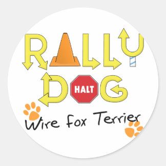 Wire Fox Terrier Rally Dog Classic Round Sticker
