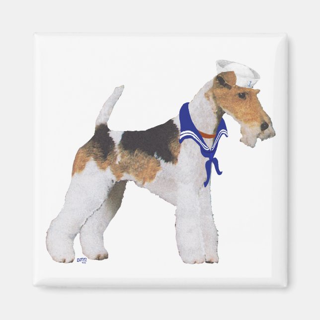 Wire Fox Terrier Sailor Magnet (Front)