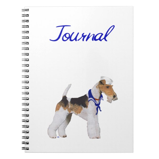 Wire Fox Terrier Sailor Notebook (Front)