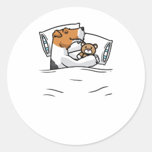 Wire Fox Terrier Sleep Shirt Classic Round Sticker