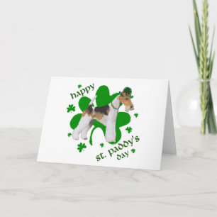Wire Fox Terrier St. Patrick's Day Card