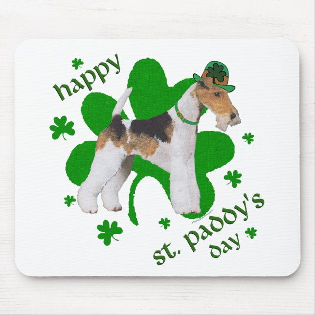 Wire Fox Terrier St Patricks Day Mouse Pad (Front)