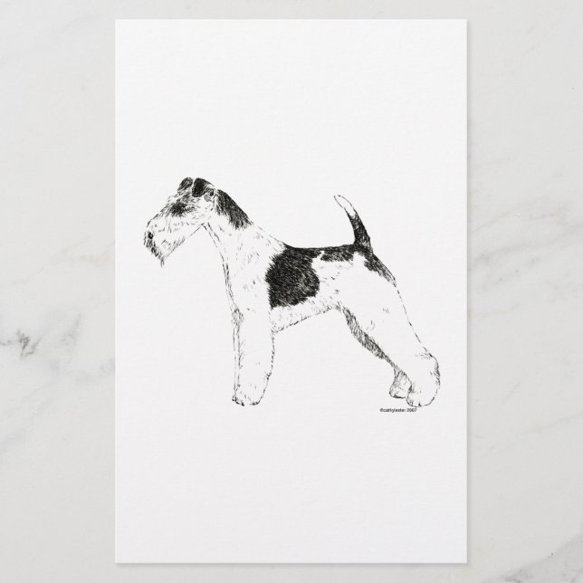 Wire Fox Terrier Stationery (Front)