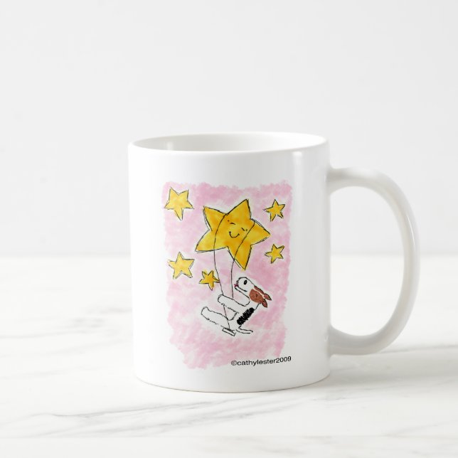 Wire fox terrier swingin' on a star coffee mug (Right)