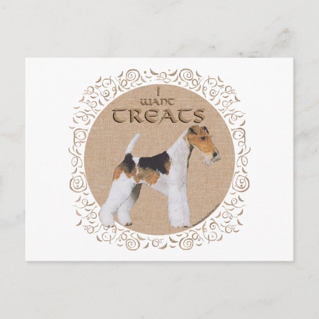 Wire Fox Terrier Treats! Postcard (Front)