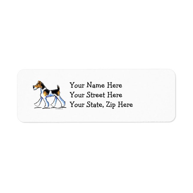 Wire Fox Terrier Trot Return Address Label (Front)