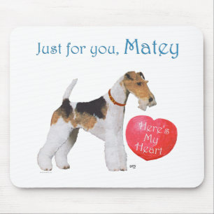 Wire Fox Terrier Valentine Mouse Pad