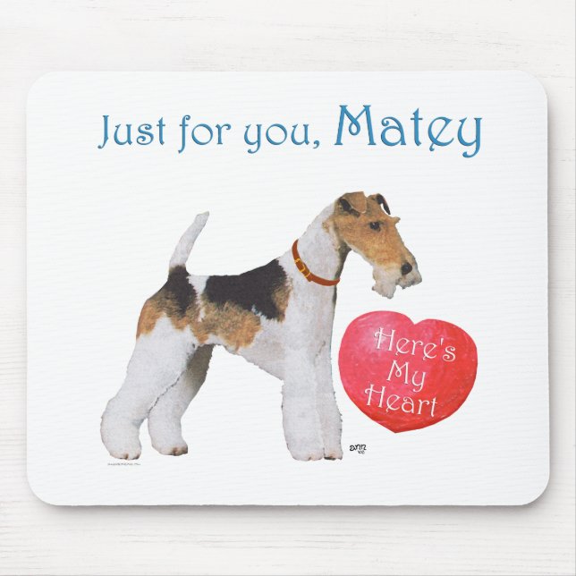 Wire Fox Terrier Valentine Mouse Pad (Front)