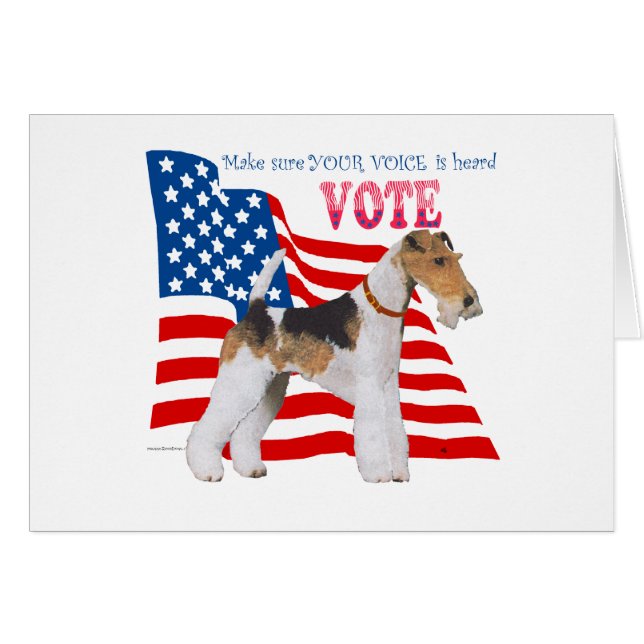 Wire Fox Terrier VOTE (Front Horizontal)