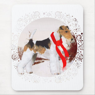 Wire Fox Terrier Winter Mouse Pad